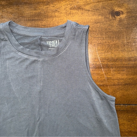 Time and Tru Sleeveless Shift A-line Gray Dress with Pockets Womens Size XS - Picture 6 of 9